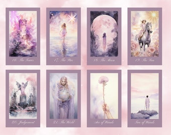 Ethereal Romance Tarot • 78-Card Love-Themed Deck • Soft Pastel Dreams • Hattie Thorn