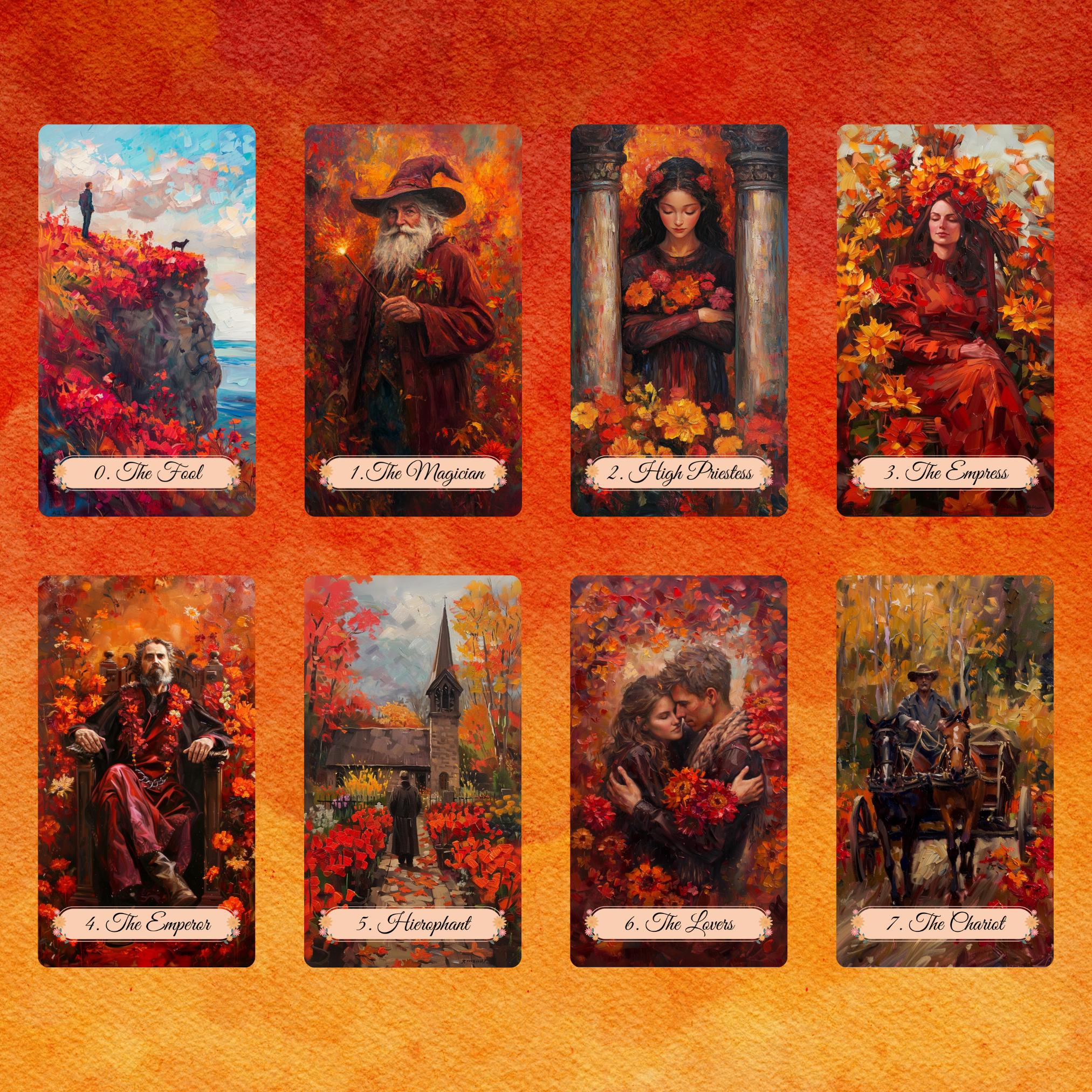 Autumn Fields Tarot • 78-card Deck • Harvest Colours • Hattie