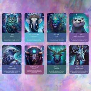 Ethereal Animal Oracle  by Hattie Thorn. Original Design 52 Card Deck Including Ethereal Animal Oracle Tuck Box