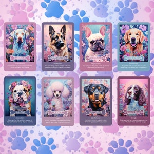 Oráculo Cães e Margaridas de Hattie Thorn. Baralho original com 45 cartas, incluindo a caixa de armazenamento do Oráculo Cães e Margaridas.