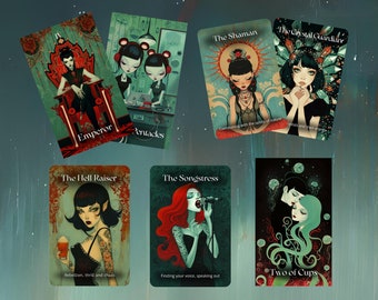 Mystic Maidens Tarot and Oracle Bundle by Hattie Thorn. 2 Deck Special!