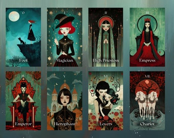 Mystic Maidens Tarot • 78-Card All Women Deck • Feminine Archetypes • Hattie Thorn Indie Tarot