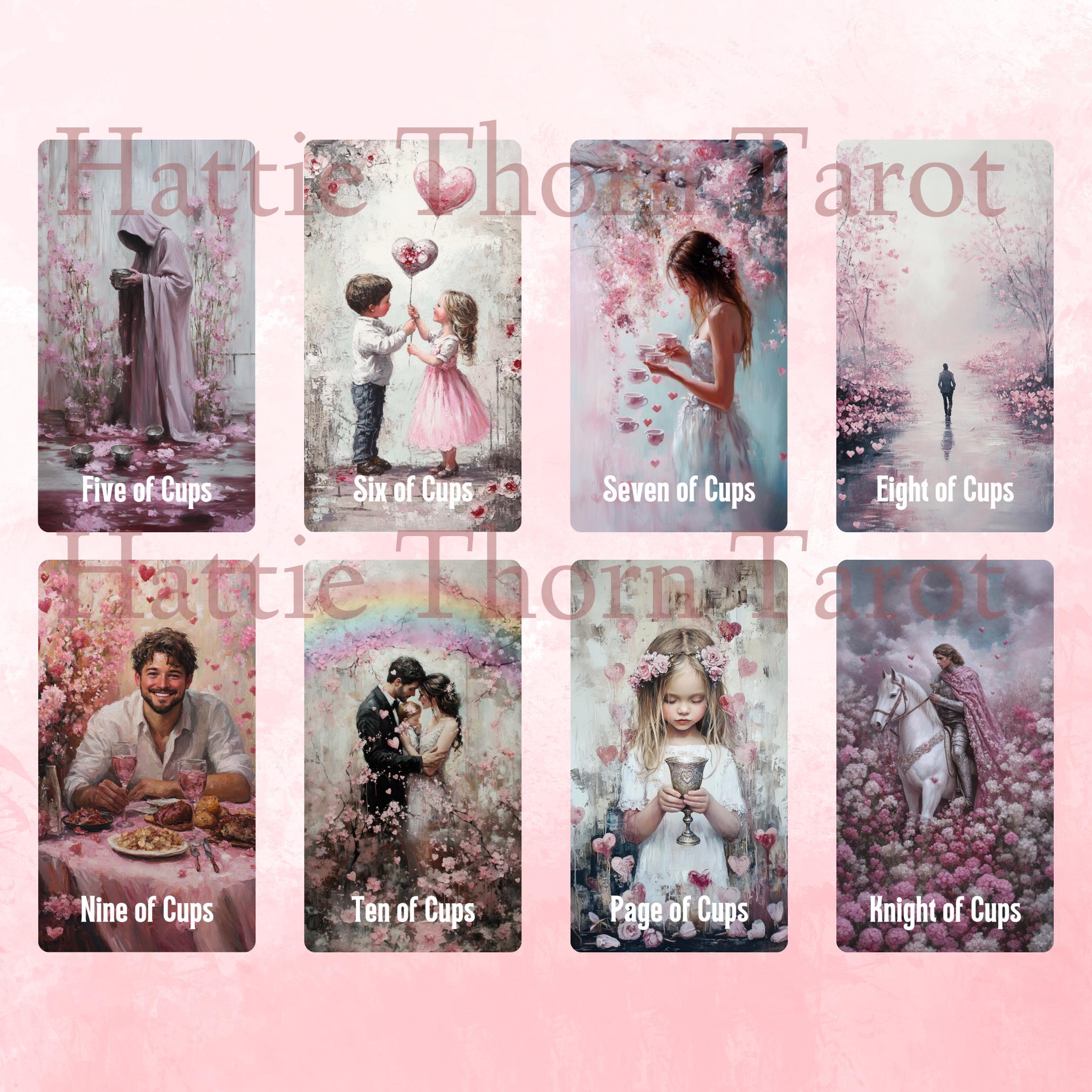Lovers' Path Tarot • 78-card Deck & Guidebook • Romantic Oil
