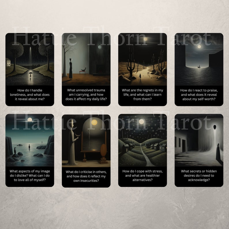 Dark Mirror Cards • Shadow Work Deck • 45 Prompts for Healing • Hattie Thorn image 6