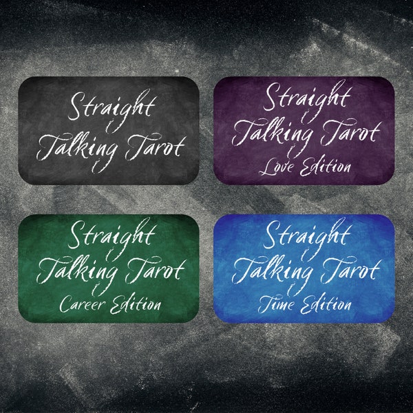 Straight Talking Tarot Complete Set by Hattie Thorn. Original Design 400 Cards in 4 Decks