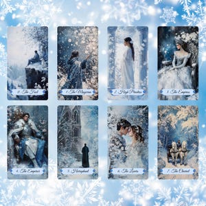 Winter Pastures Tarot di Hattie Thorn. Mazzo di 78 carte dal design originale basato su Rider Waite, inclusa la Winter Pastures Tuck Box