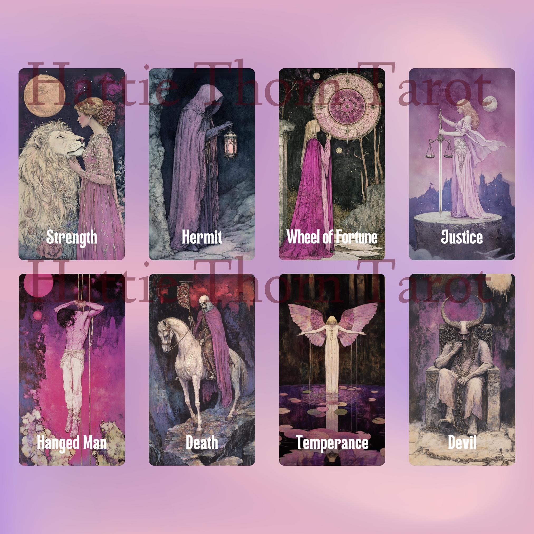 Enchanted Veil Tarot and Oracle Bundle by Hattie Thorn. 2 Deck