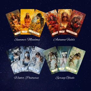 Paquete completo de Las Cuatro Estaciones del Tarot - Oferta de 4 barajas