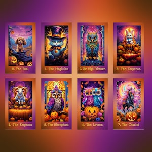 Retiring Soon! Pumpkin Spice Tarot by Hattie Thorn. Original Design 78 Card Deck inc Pumpkin Spice Tuck Box.