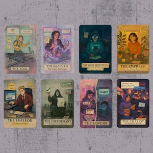 El Apocalipsis Cotidiano • Baraja de Tarot de 78 cartas • Estilo Grunge de los 90 • Baraja Indie de Hattie Thorn