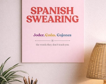 Spanish Swear Words Calendar 2026 | Funny Spanish Gift | Learn Real Spanish Slang | A3 Wall Calendar | Joder Coño Cojones
