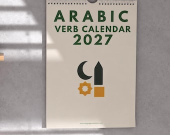Arabic Verb Calendar 2027 – Language Learning, A3 Wall Calendar