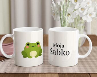 Romantic Polish Mug – Moja Żabko | You Are My Little Frog Coffee Cup
