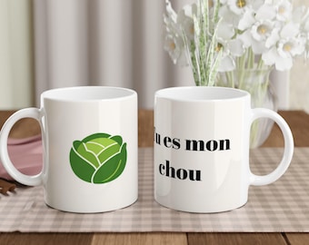 Romantic French Valentine’s Day Mug | Funny Translation Gift Mon Chou