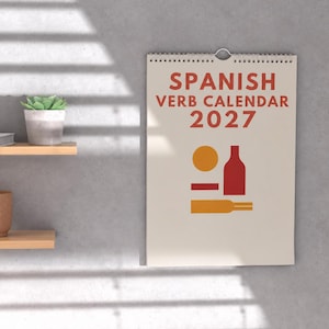 Spanish Verb Calendar 2027 – Language Learning, A3 Wall Calendar