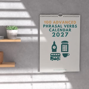 English Phrasal Verb Calendar 2027 – Language Learning, A3 Wall Calendar