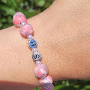 HS pink bracelets collection. Beaded bracelets inspired by Harry Styles