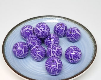 Purple pattern beads