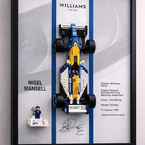 Williams FW14B Poster – Nigel Mansell Formula 1 Tribute Wall Art | Compatible with Lego #10353