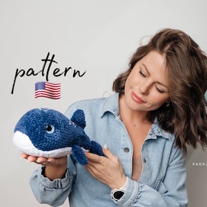 Crochet whale pattern / Stuffed whale plush pattern / Amigurumi pattern / Baby whale crochet pattern / Crochet animals / Stuffed animal /DIY