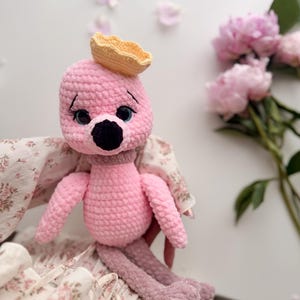 Virkat mönster för flamingo och struts: Amigurumi plyschfågelleksaker (PDF)