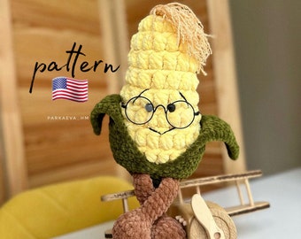 Corn Crochet Pattern: Amigurumi Plush Toy (PDF Pattern)