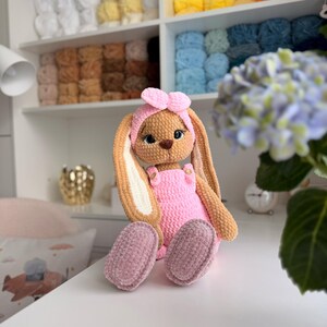 Crochet Bunny Pattern: Amigurumi Rabbit with Overalls (PDF Pattern) image 19