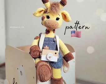 Crochet Giraffe Amigurumi Pattern: DIY Plush Toy (PDF)