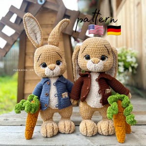 Schema coniglietto all'uncinetto / Coniglietto di peluche / Animali all'uncinetto / Schema amigurumi / Animali di peluche / Peluche fatti a mano / Coniglietto di peluche / Giocattoli fai da te