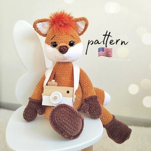 Schema uncinetto volpe / Schema volpe amigurumi / Animali all'uncinetto / Schema animali di peluche / Peluche all'uncinetto / Regali all'uncinetto fatti a mano