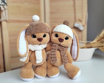 Crochet Plush Bunny Pattern: Amigurumi Stuffed Animal (PDF)