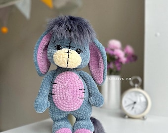 Donkey Crochet Crochet Plushie Stuffed Animal