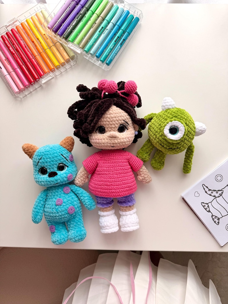 Monster Friends Crochet Pattern Bundle, Fantasy Plush Doll PDF, Handmade Toy Amigurumi Pattern image 12