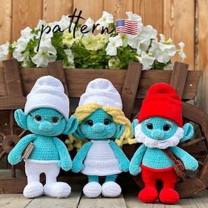Crochet plush Family Pattern. Crochet bundle amigurumi pattern. Crochet plushie pattern. Cute handmade plushie gift idea. DIY plush toys