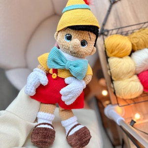 Wooden Boy Crochet Pattern / Fairy Tale Amigurumi Doll / Wooden Puppet Toy Tutorial / Crochet Character PDF / Storybook Gift Idea / Plushies