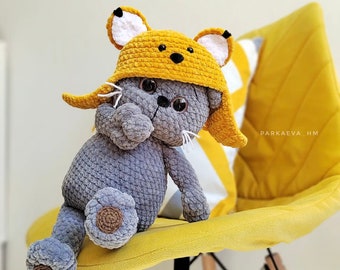 Crochet Cat Amigurumi Pattern: Stuffed Animal Toy (PDF Pattern)