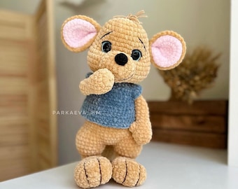 Kangaroo Crochet Plush Pattern: Amigurumi Stuffed Animal (PDF)