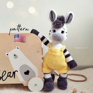 Schema uncinetto zebra / Schema uncinetto amigurumi / Zebra all'uncinetto / Zebra amigurumi / Zebra di peluche / Idea regalo fai da te per baby shower / Regalo di compleanno