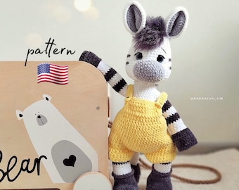 Zebra Crochet Pattern: Amigurumi Plush Toy (PDF Pattern)