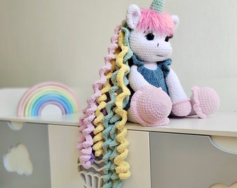 Häkelanleitung für ein Einhorn: Amigurumi-Plüschtier (PDF-Datei)