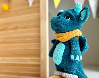 あみぐるみドラゴンのかぎ針編みパターン: DIY ぬいぐるみ (PDF