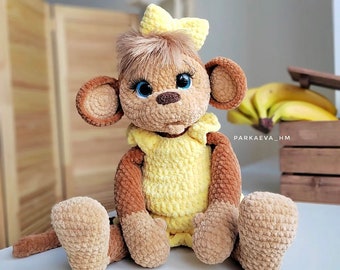 Crochet Monkey Pattern: Amigurumi Stuffed Animal Toy (PDF Pattern)