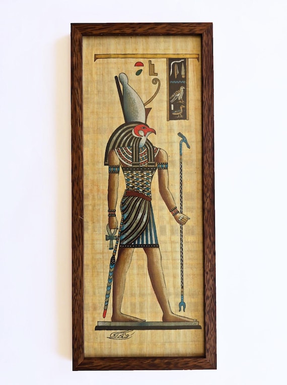 ホルスのエジプトのパピルス画 | 天空の神 | 守護の神 | 本物の