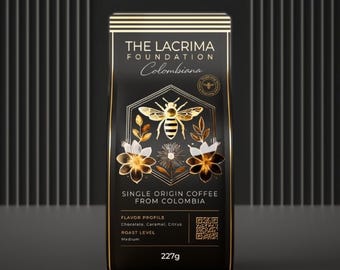 Café arabica de Colombie : torréfaction moyenne d'origine unique, cadeau de luxe (227 g)