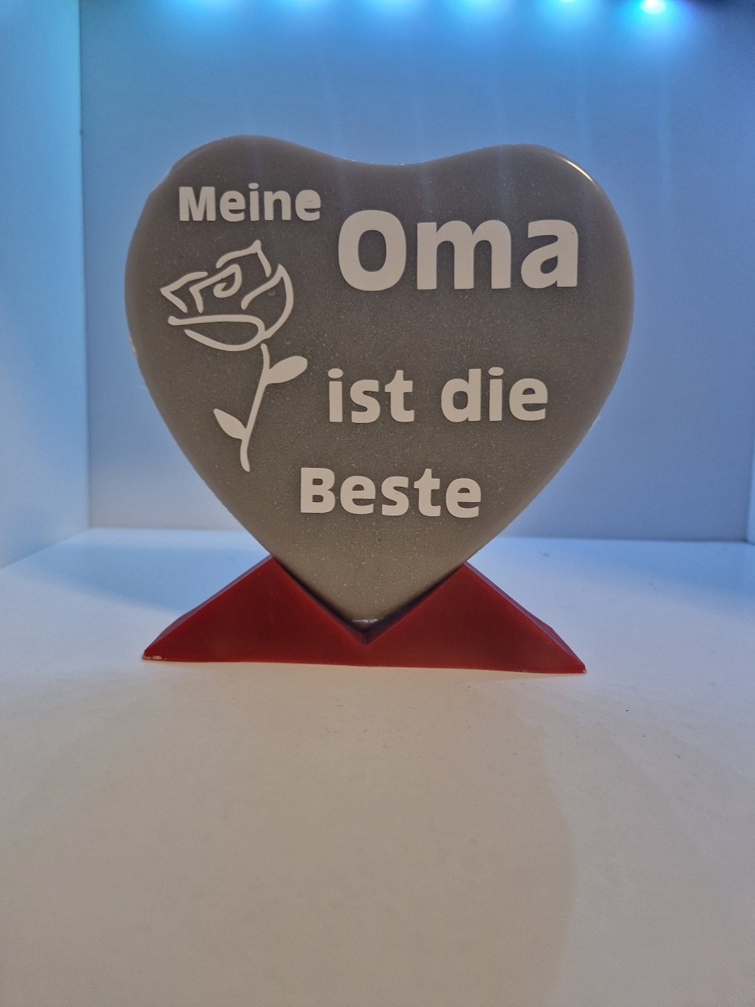 Herz Aufsteller Oma Metallic Farben Variante 3 Etsy.de