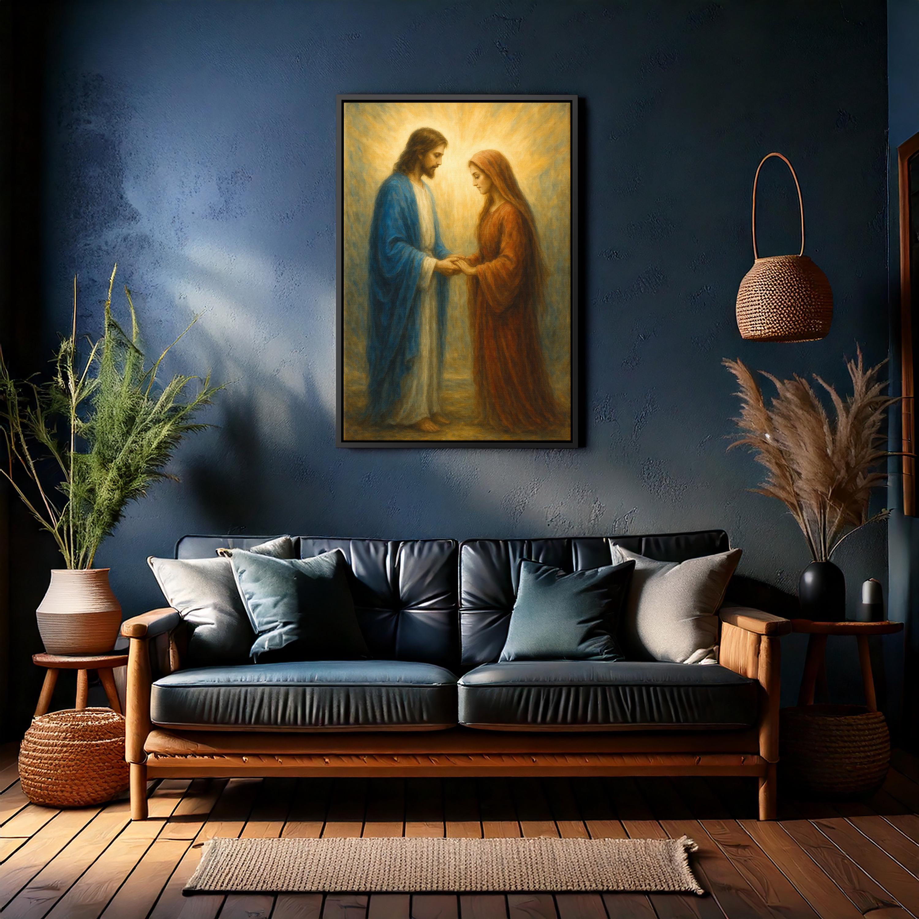 Jesus and Mary Spiritual Wall Art, Christian Religious Canvas Print ...