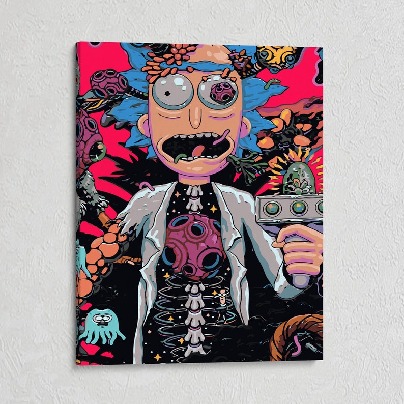 Rick and Morty Canvas Tv Series Canvas Wall Art Movie Canvas Etsy
