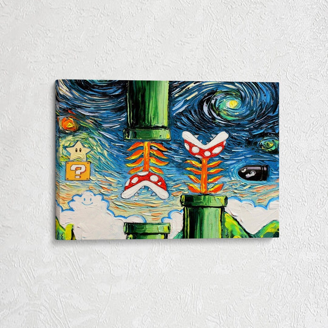 Vintage Video Game Canvas Abstract Wall Art Huge Canvas Wall Etsy