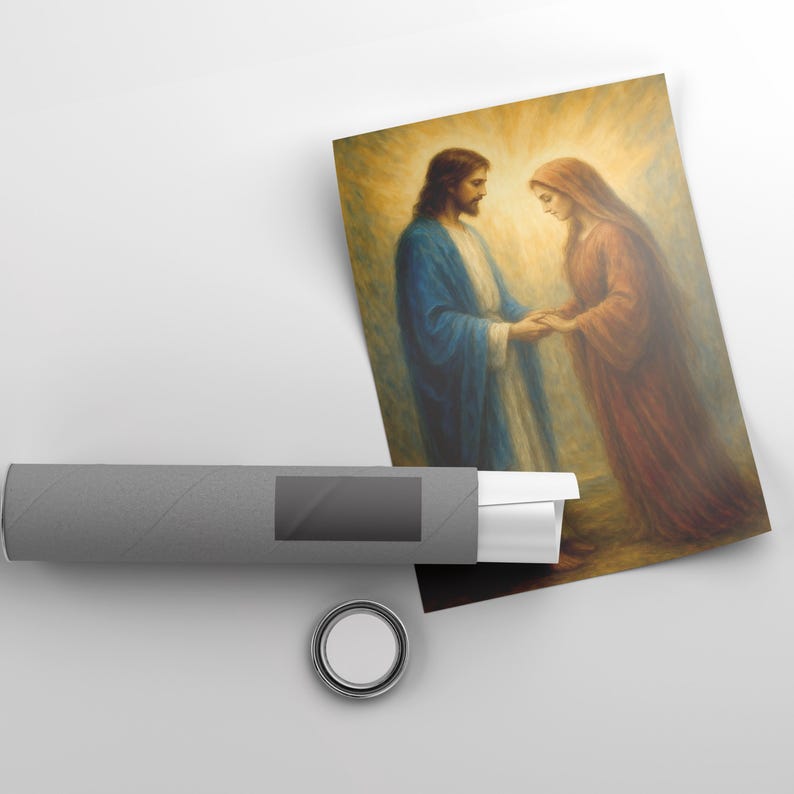 Jesus and Mary Spiritual Wall Art, Christian Religious Canvas Print ...