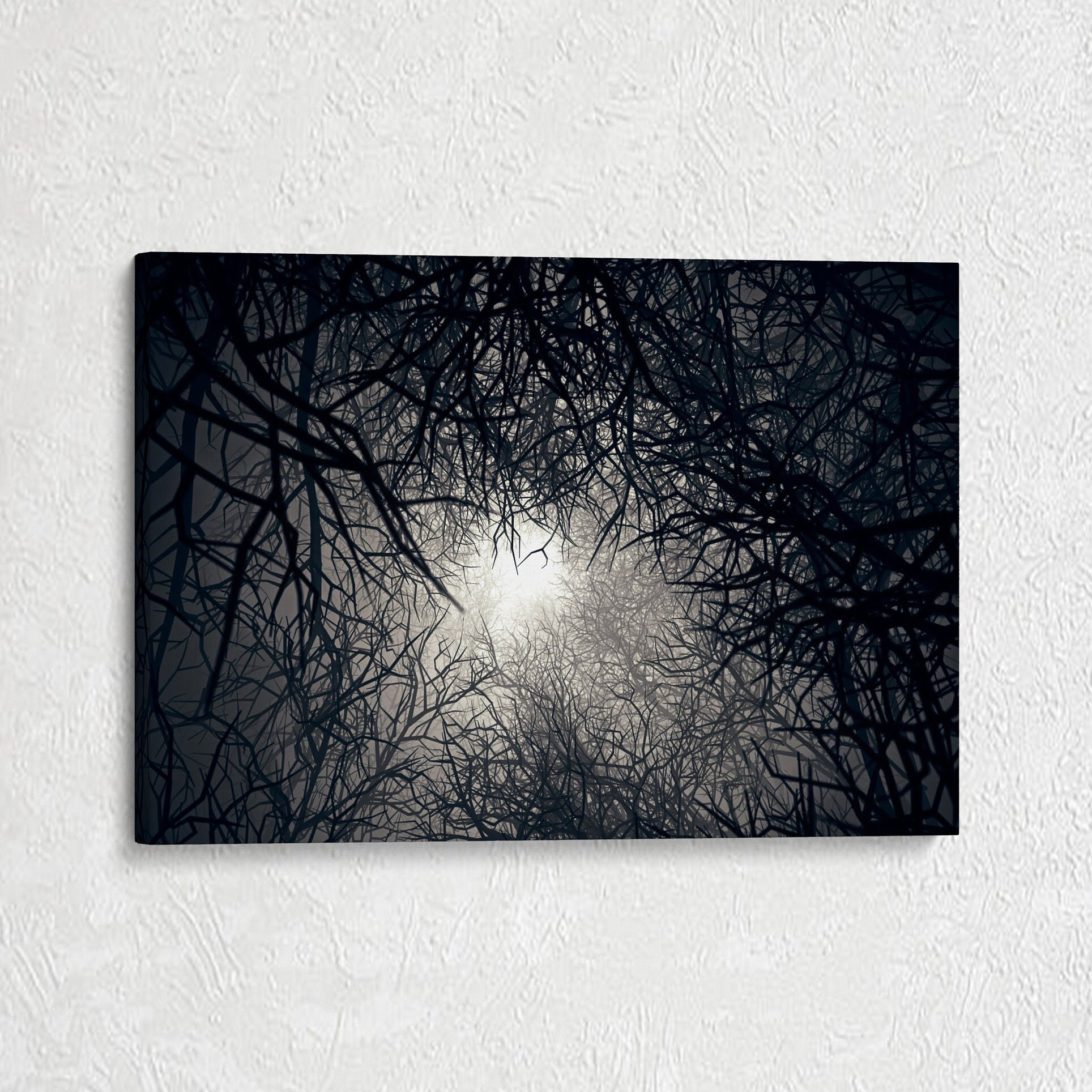 Dark Forest , Natural Canvas Wall Art, Landscape Canvas Wall Art ...